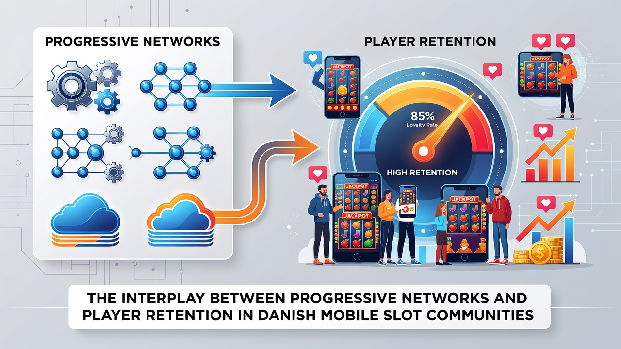 Graf over spillerfastholdelse i danske mobile slots med progressive netværk i 2026